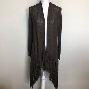 BCBG MaxAzria Soho Dark Fatigue Cardigan Sweater